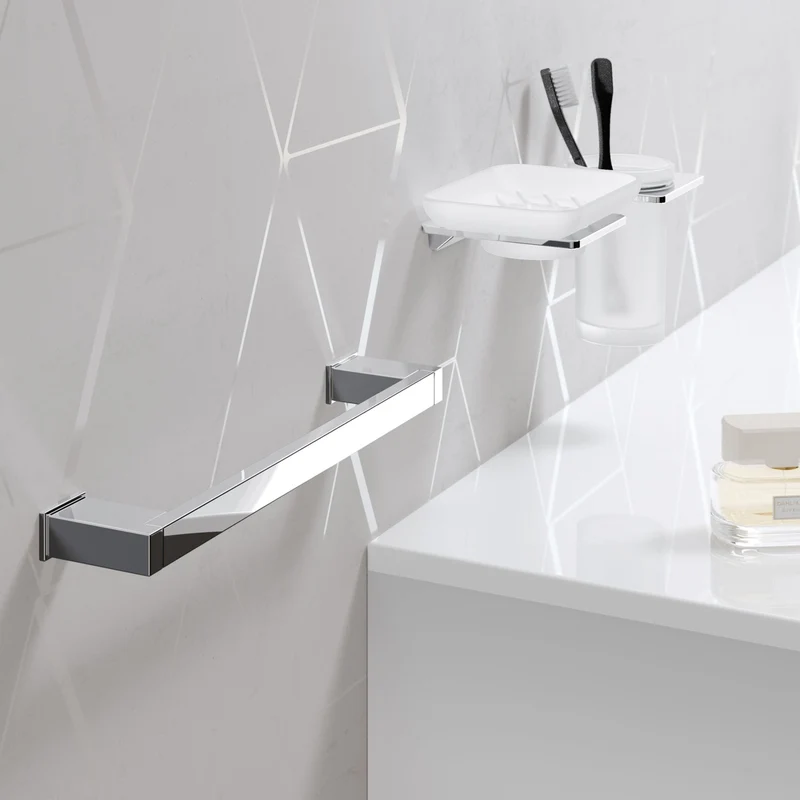 Sonia S Cube Towel Rail 80cm - Chrome