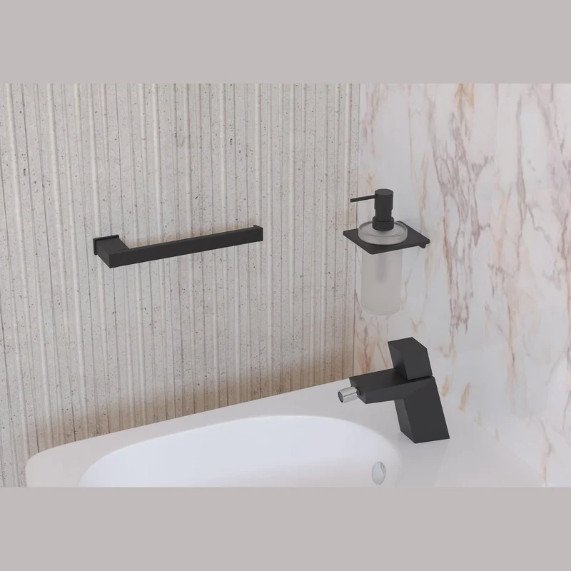 Sonia S Cube Towel Rail 42cm - Matt Black