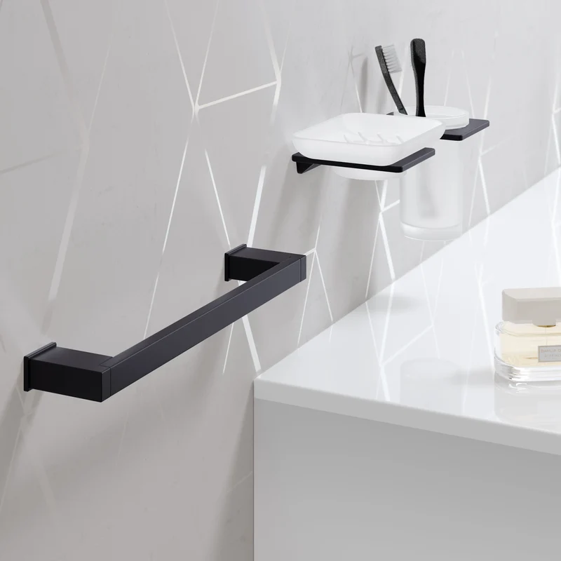Sonia S Cube Towel Rail 35cm - Matt Black