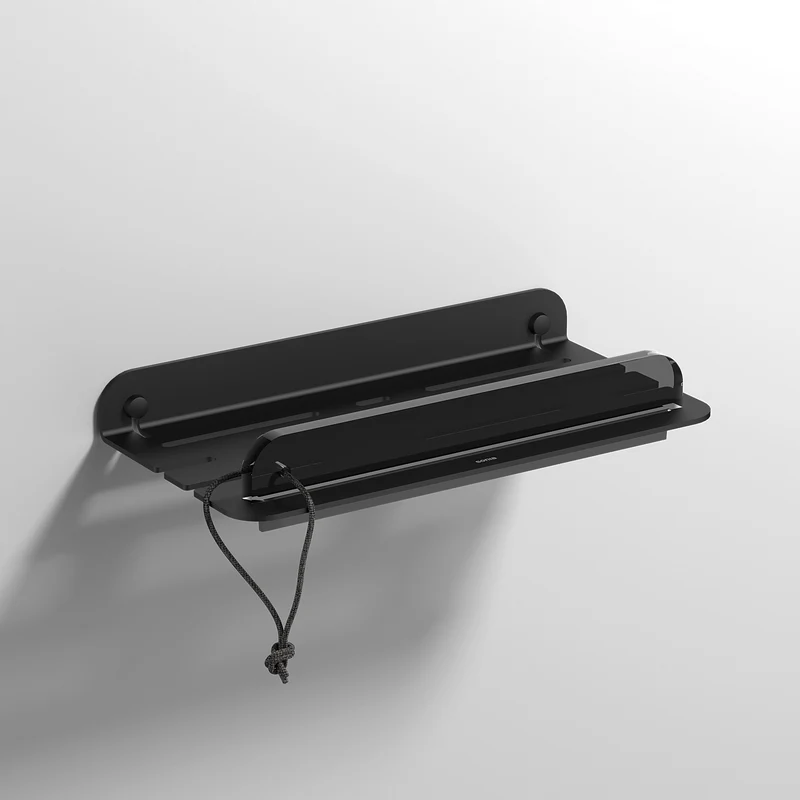 Sonia Quick Open Shower Shelf - Matt Black