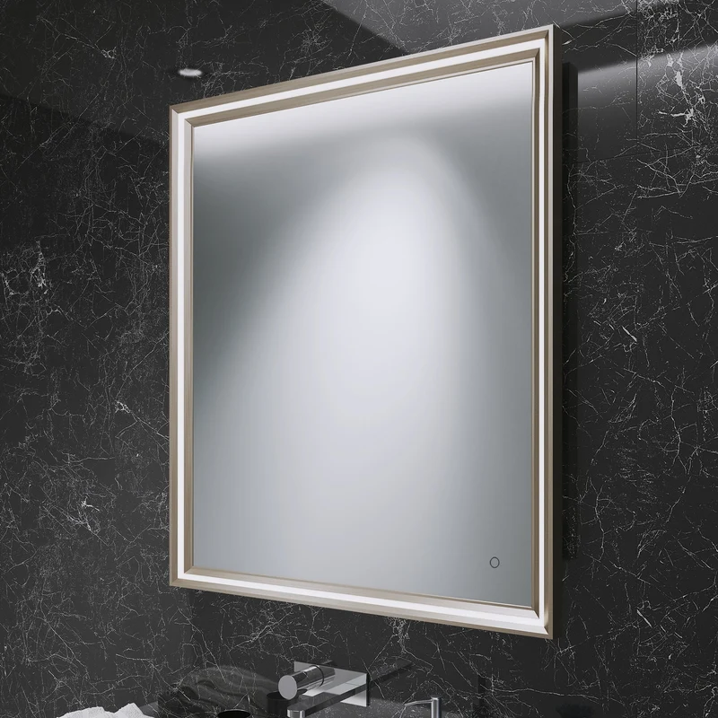 Origins Living Lexington LED Illuminated Mirror 75 Brushed Bronze - 750 x 900mm