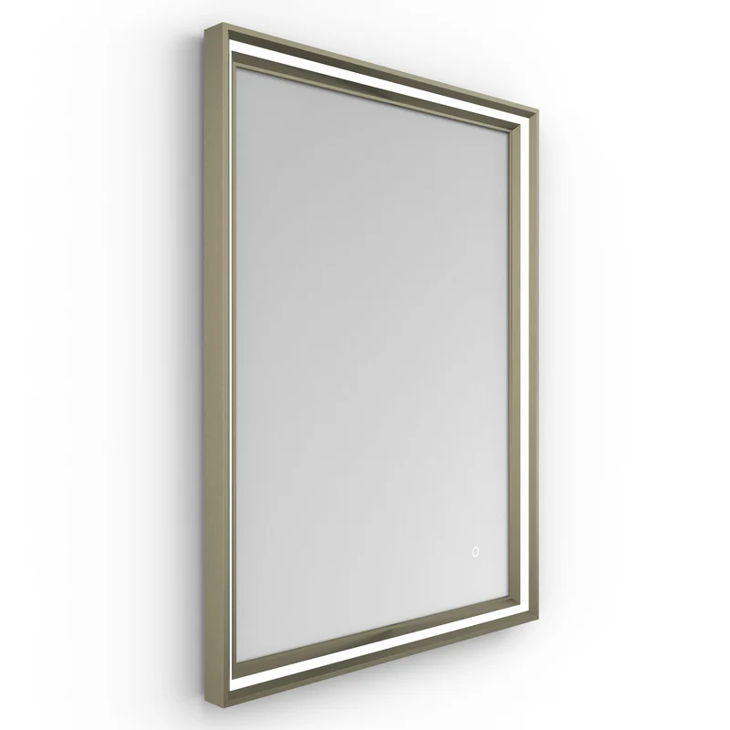Origins Living Lexington LED Illuminated Mirror 60 Brushed Bronze - 600 x 800mm