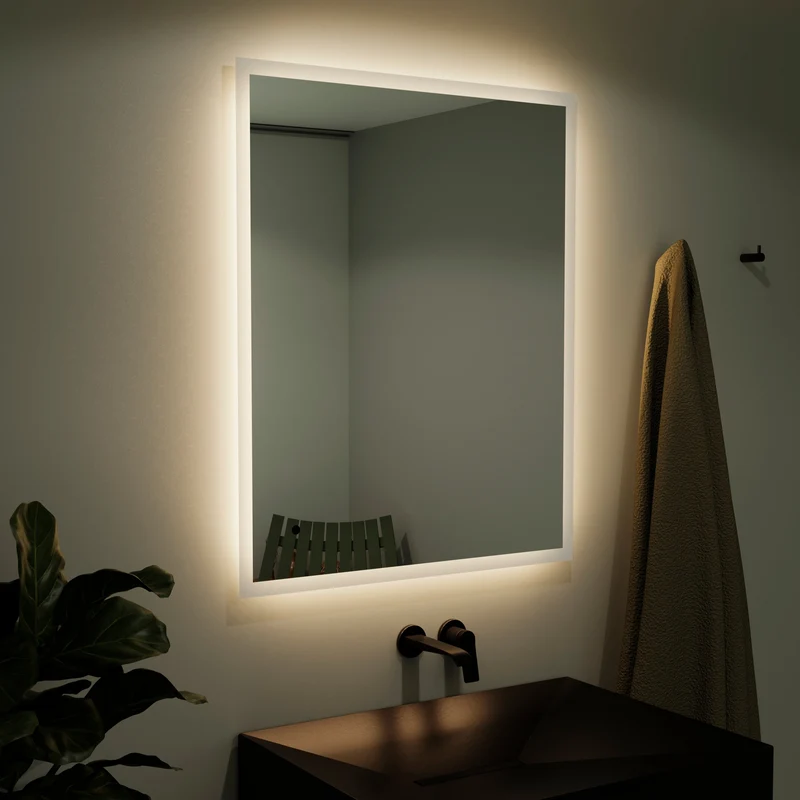 Origins Living Edison LED Illuminated Rectangular Mirror 100 - 1000 x 800mm