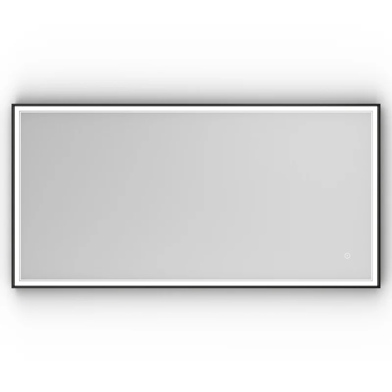 Origins Living Astoria LED Illuminated Mirror 140 - 140x70cm - Matt Black