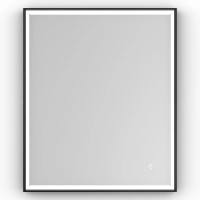 Origins Living Astoria LED Illuminated Mirror 75 - 75x90cm - Matt Black