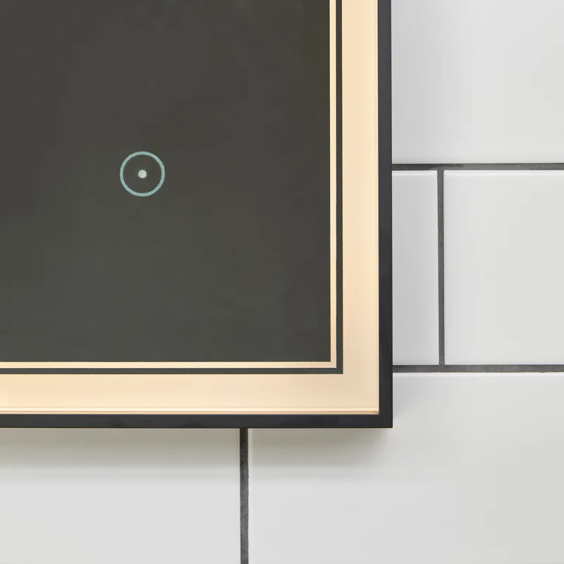 Origins Living Astoria LED Illuminated Mirror 75 - 75x90cm - Matt Black
