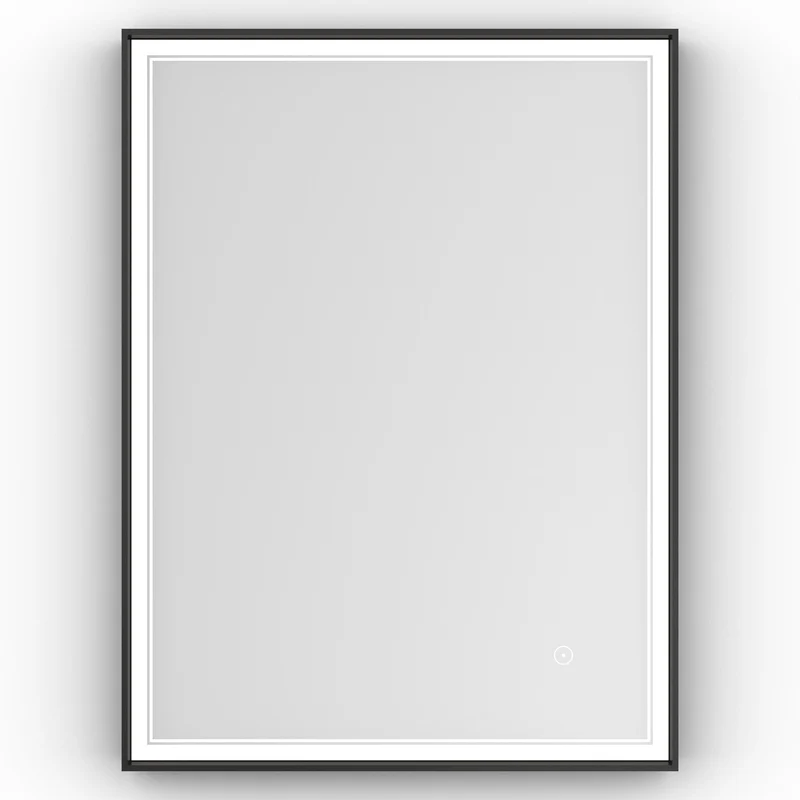 Origins Living Astoria LED Illuminated Mirror 60 - 60x80cm - Matt Black
