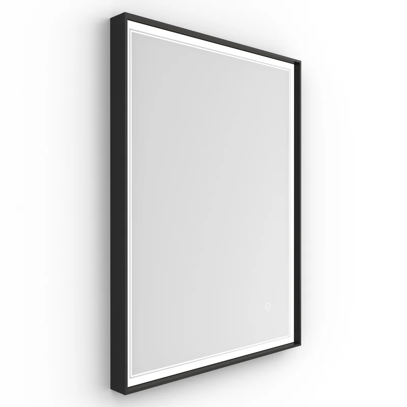 Origins Living Astoria LED Illuminated Mirror 60 - 60x80cm - Matt Black