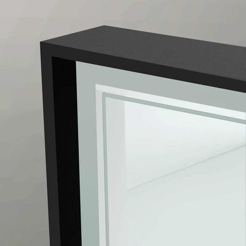Origins Living Astoria LED Illuminated Mirror 60 - 60x80cm - Matt Black