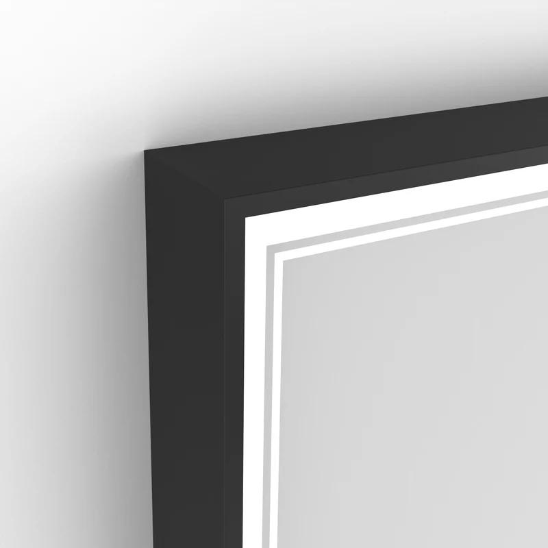 Origins Living Astoria LED Illuminated Mirror 60 - 60x80cm - Matt Black