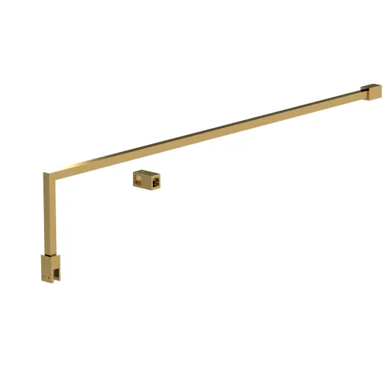 Wetroom Screen Support Arm Bar - Brushed Brass