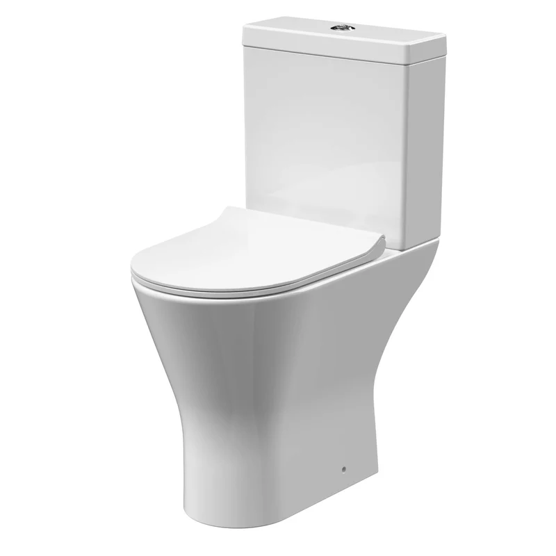 Lana Comfort Height Compact Rimless Close Coupled Toilet & Soft Close Seat