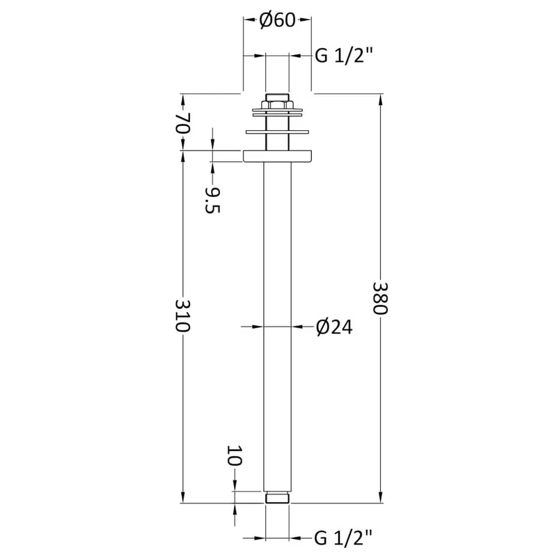 Cape Brushed Brass Concealed Shower Package With Fixed Head