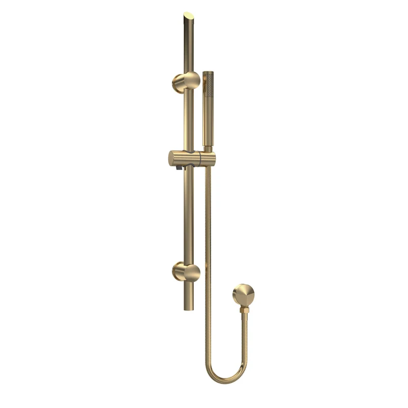 Lana Brushed Brass Concealed Shower Package With Fixed Head & Rail Kit