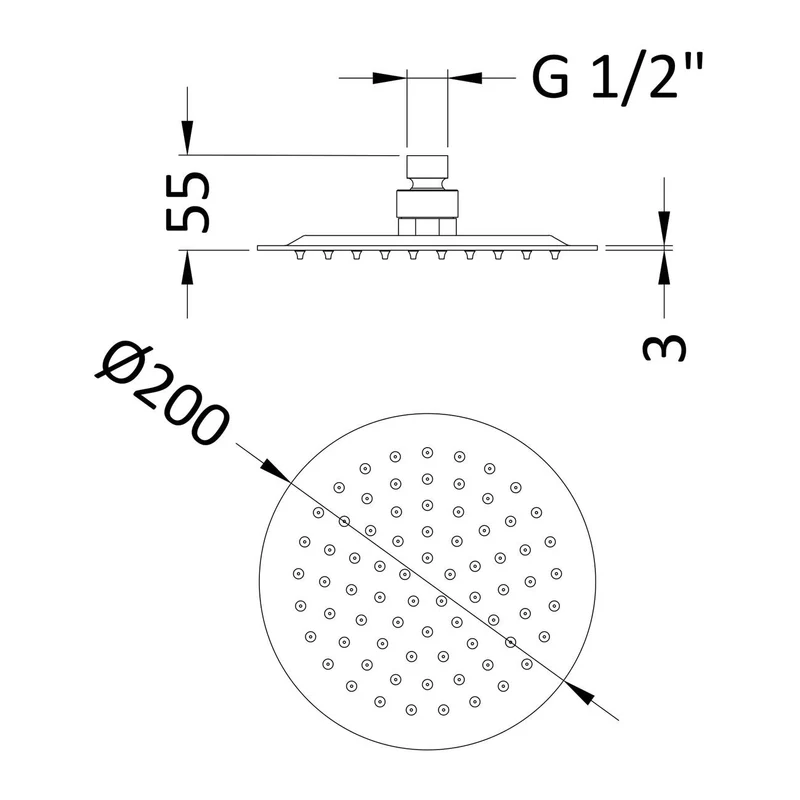Lana Brushed Brass Concealed Shower Package With Fixed Head & Handset
