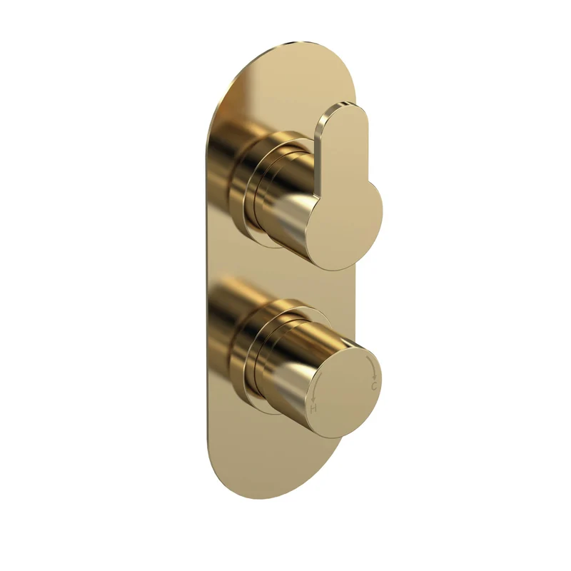Lana Brushed Brass Concealed Shower Package With Fixed Head