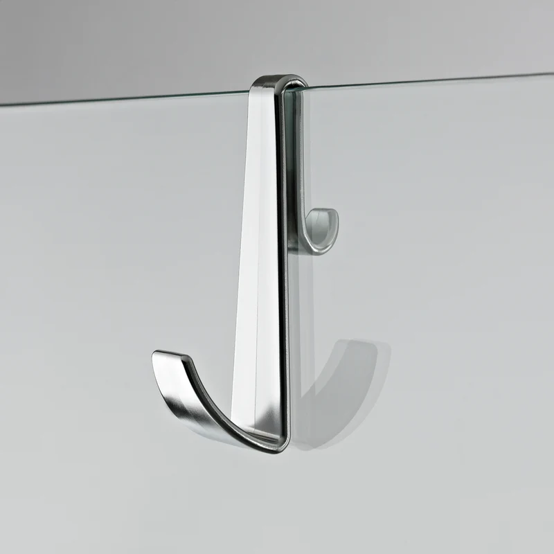 Wetroom Screen Enclosure Hook For Frameless Enclosures - Chrome