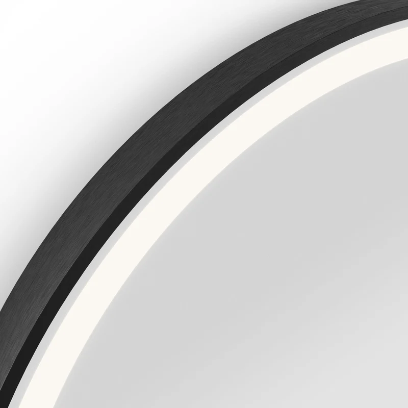 Origins Living Lomax Light Arch Mirror 50x100cm - Brushed Black