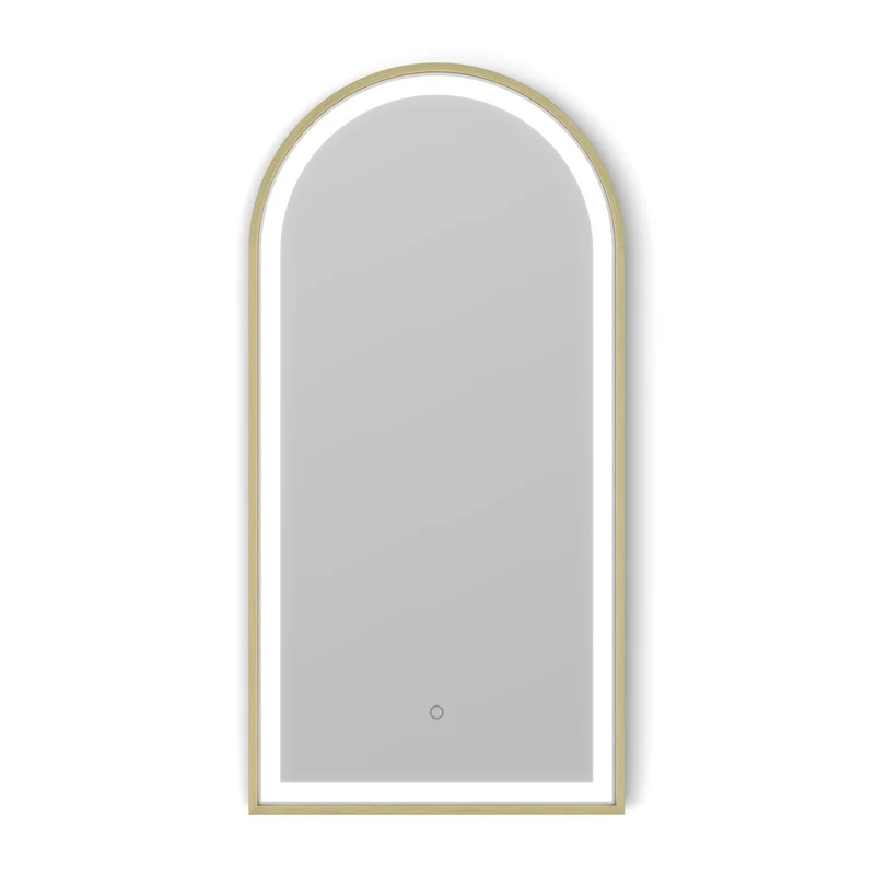 Origins Living Lomax Light Arch Mirror 40x80cm - Brushed Brass