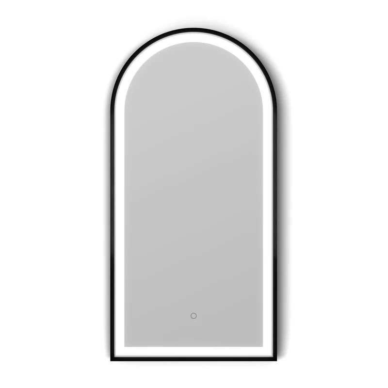 Origins Living Lomax Light Arch Mirror 40x80cm - Brushed Black