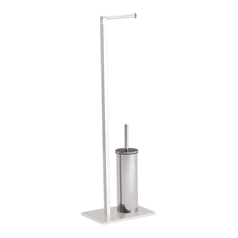 Origins Living Maine Bathroom Butler With Toilet Brush & Roll Holder - Chrome