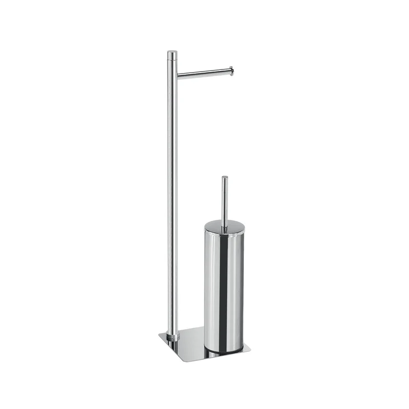 Origins Living Trilly Bathroom Butler With Toilet Brush & Roll Holder - Chrome