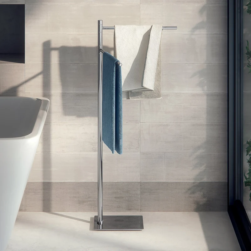 Origins Living Trilly Towel Stand With 2 Swivel Arms - Brushed Brass
