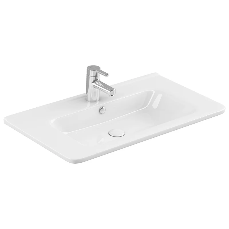 Urban 800mm Slim Ceramic Vanity Basin - White