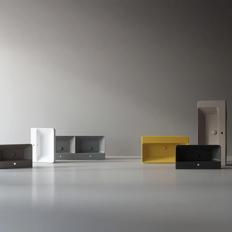 Luxury 600mm Ceramic Washbasin - Matt Mustard
