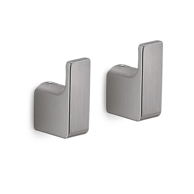Gedy Pirenei Hook x 2 - Brushed Nickel