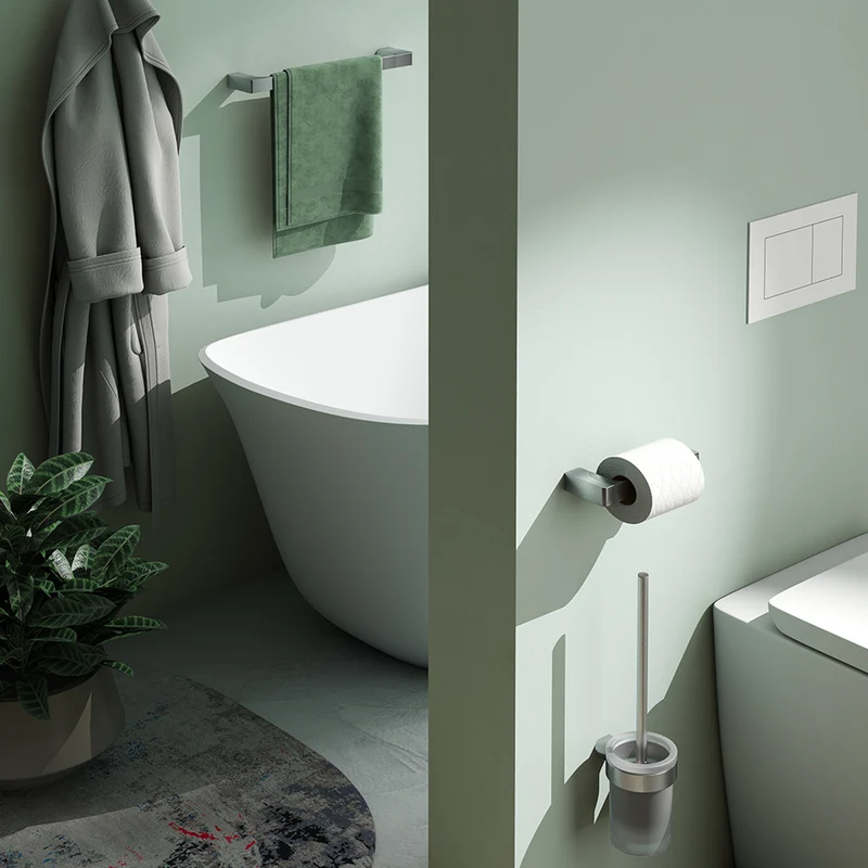 Gedy Pirenei Towel Rail 35cm - Brushed Nickel