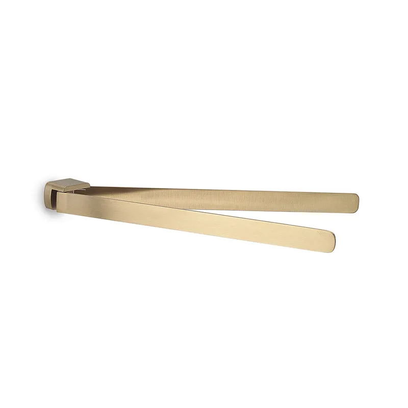 Gedy Pirenei Double Swing Towel Rail - Brushed Gold