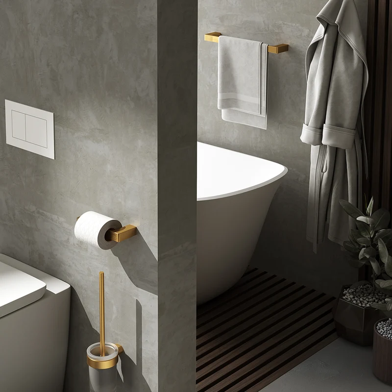 Gedy Pirenei Towel Rail 45cm - Brushed Gold