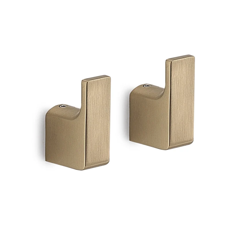Gedy Pirenei Hook x 2 - Brushed Gold