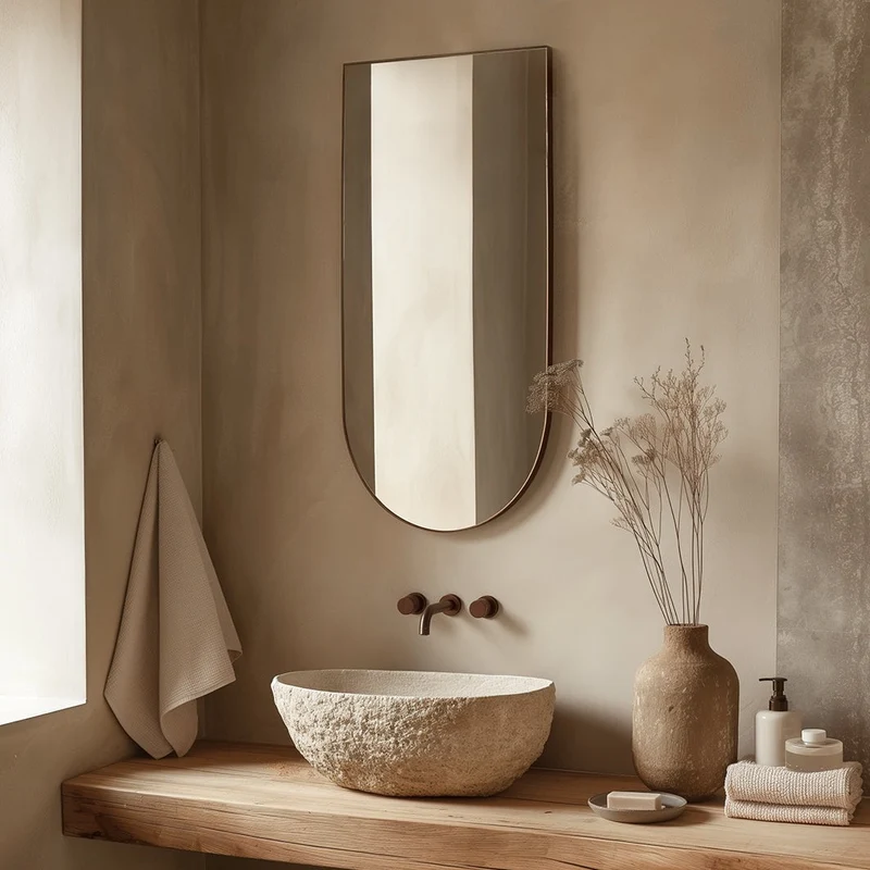 Origins Living Oslo Arch Mirror 50x100cm - Brushed Bronze