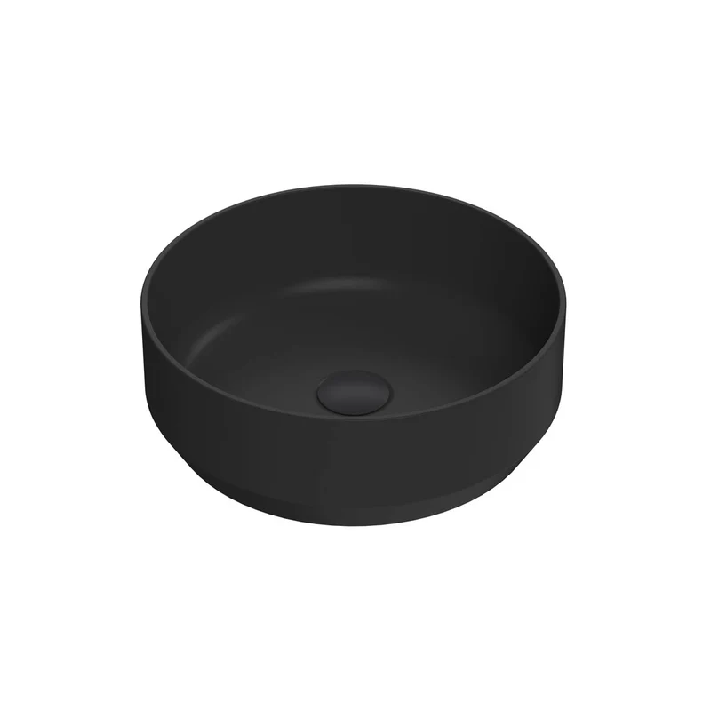 Hudson Reed Round Vessel - Matt Black 120x350x350mm