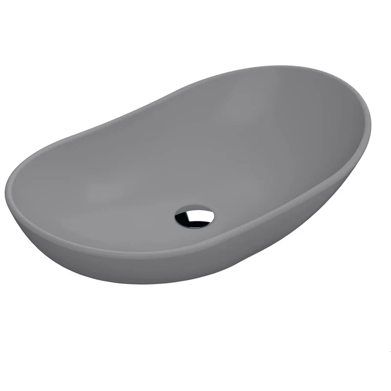 Hudson Reed Round Vessel - Matt Grey 155x615x360mm