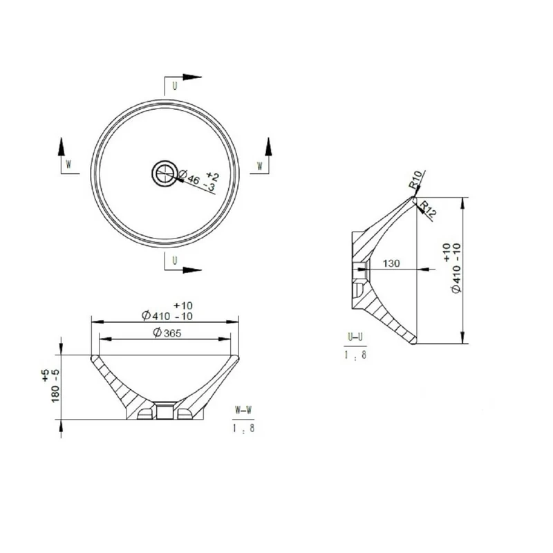 Objekt Ceramica Como 400mm Counter Top Basin