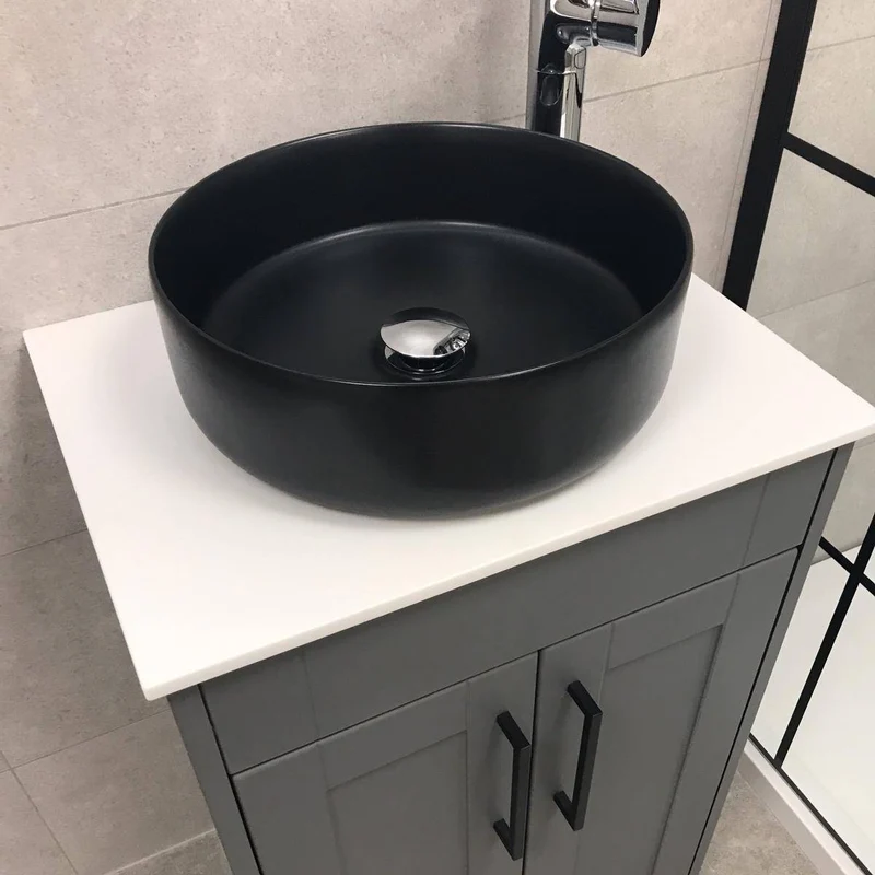 Objekt Ceramica Tahoe 360mm Counter Top Basin - Matt Black