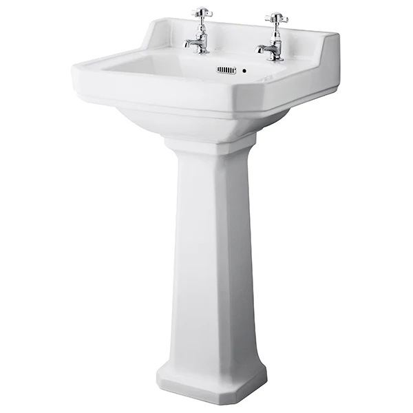 Richmond 500mm 2 Tap Hole Basin & Pedestal