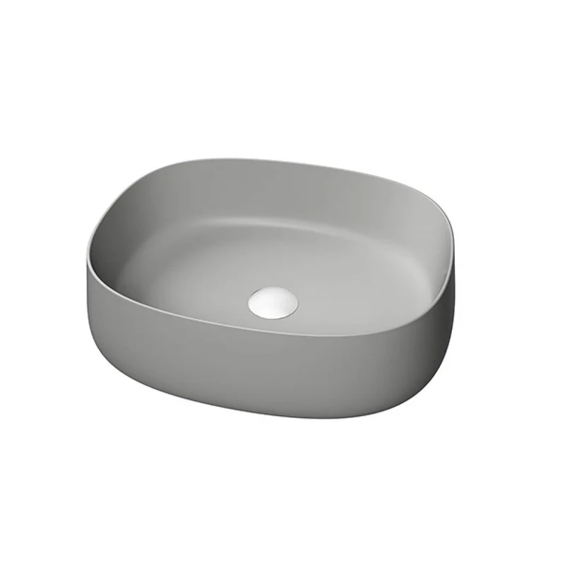 Olympia Paddle 500mm Counter Top Basin & Click Clack Waste - Matt Grey