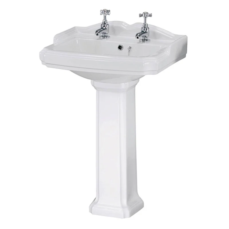 Legend Traditional 2 Tap Hole Basin & Full Pedestal