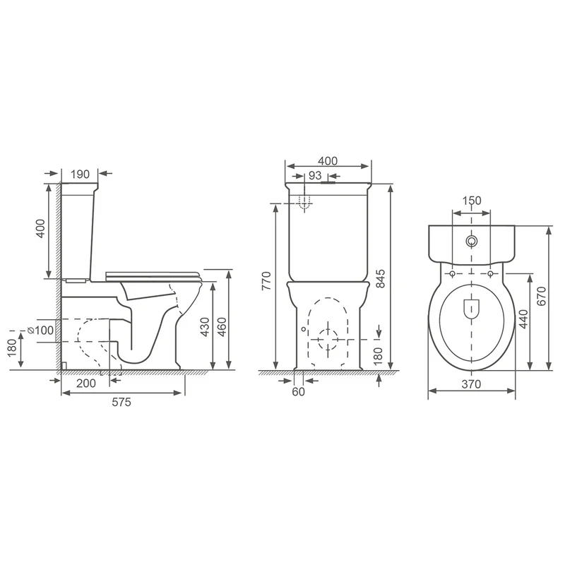 Windsor Rimless Fully Back to Wall Toilet & Soft Close Seat