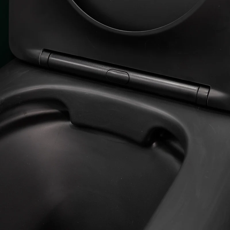 Arc Rimless Back to Wall Toilet & Soft Close Seat - Matt Black