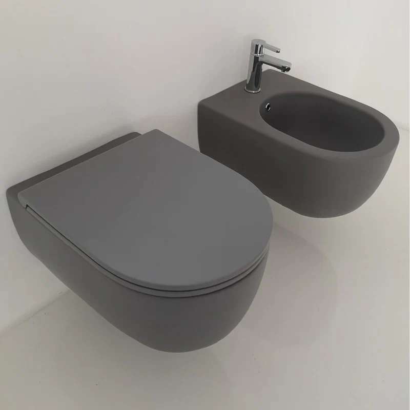 Olympia Milady Wall Hung Bidet - Matt Grey
