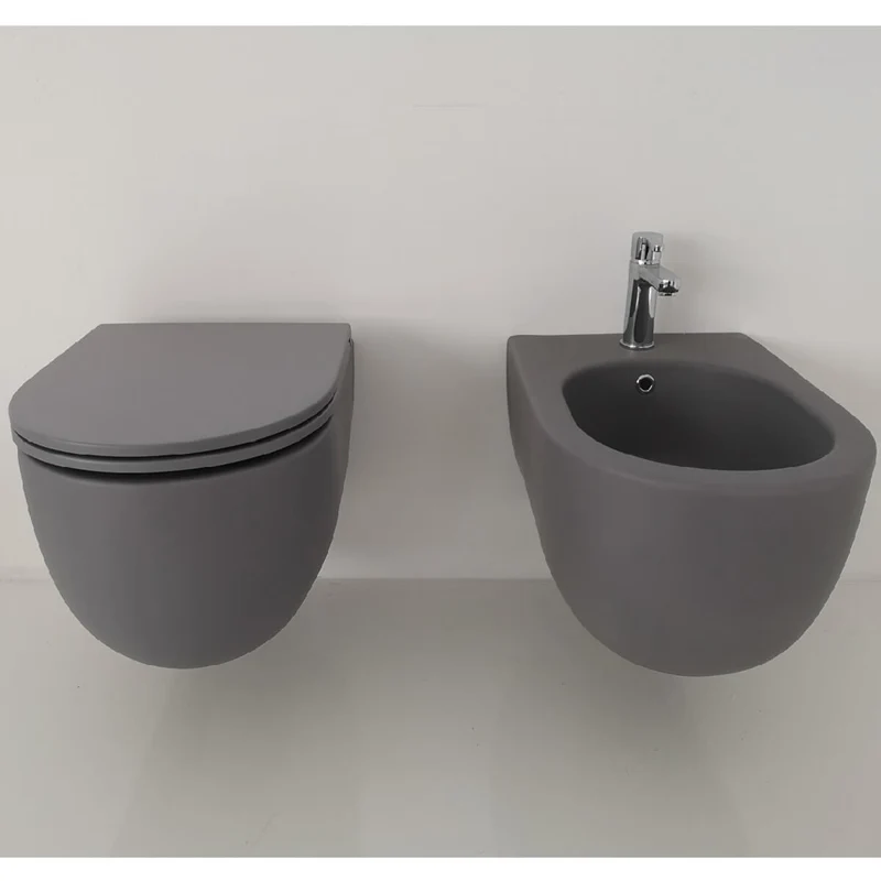 Olympia Milady Wall Hung Bidet - Matt Grey