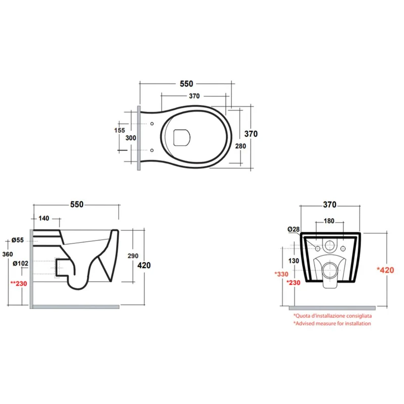 Olympia Formosa 2.0 Rimless Wall Hung Toilet & Soft Close Seat