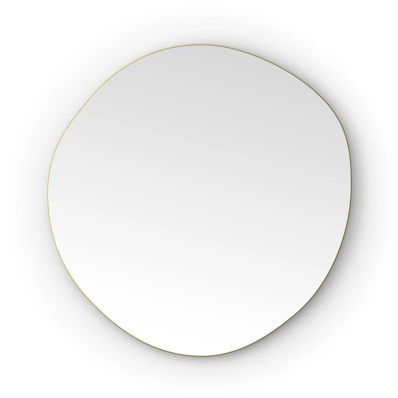 Origins Living Oslo Organic Mirror 80 - 80x77cm - Brushed Brass