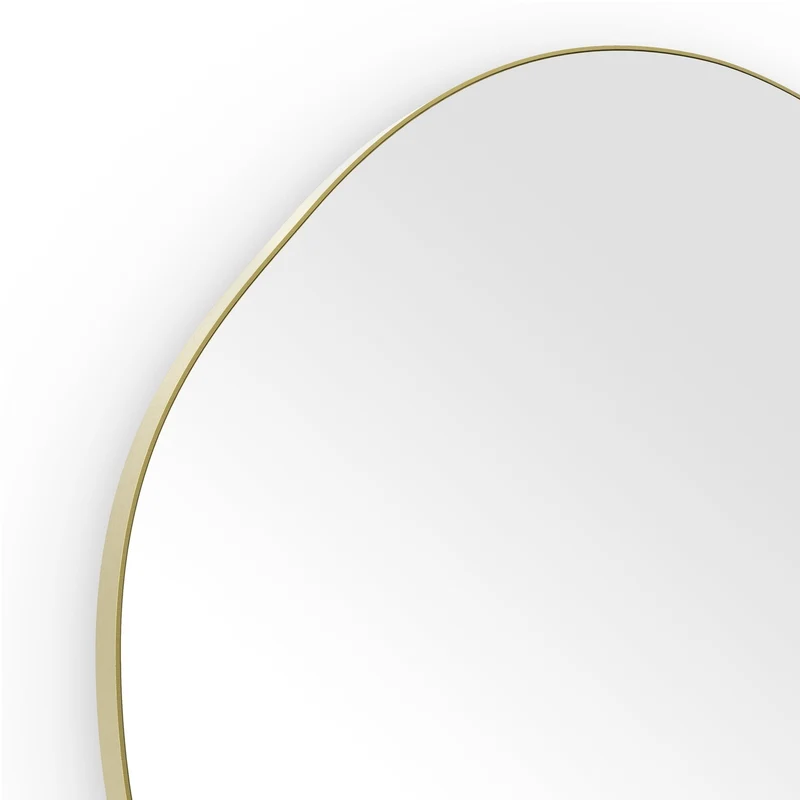 Origins Living Oslo Organic Mirror 80 - 80x77cm - Brushed Brass