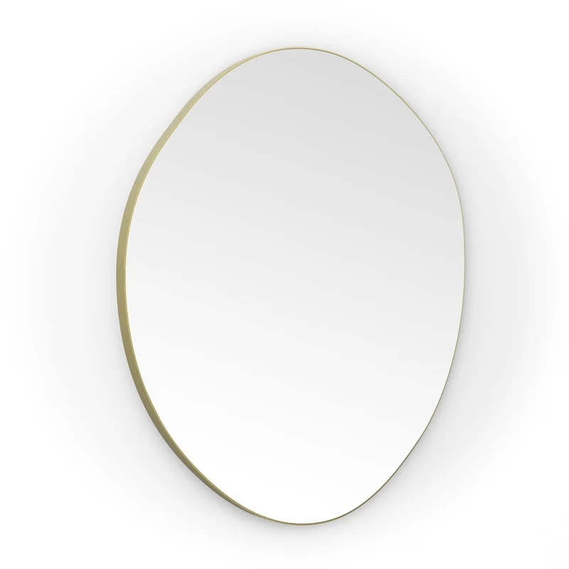 Origins Living Oslo Organic Mirror 80 - 80x77cm - Brushed Brass